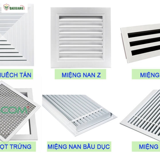 ỐNG GIÓ VÀ MIỆNG GIÓ